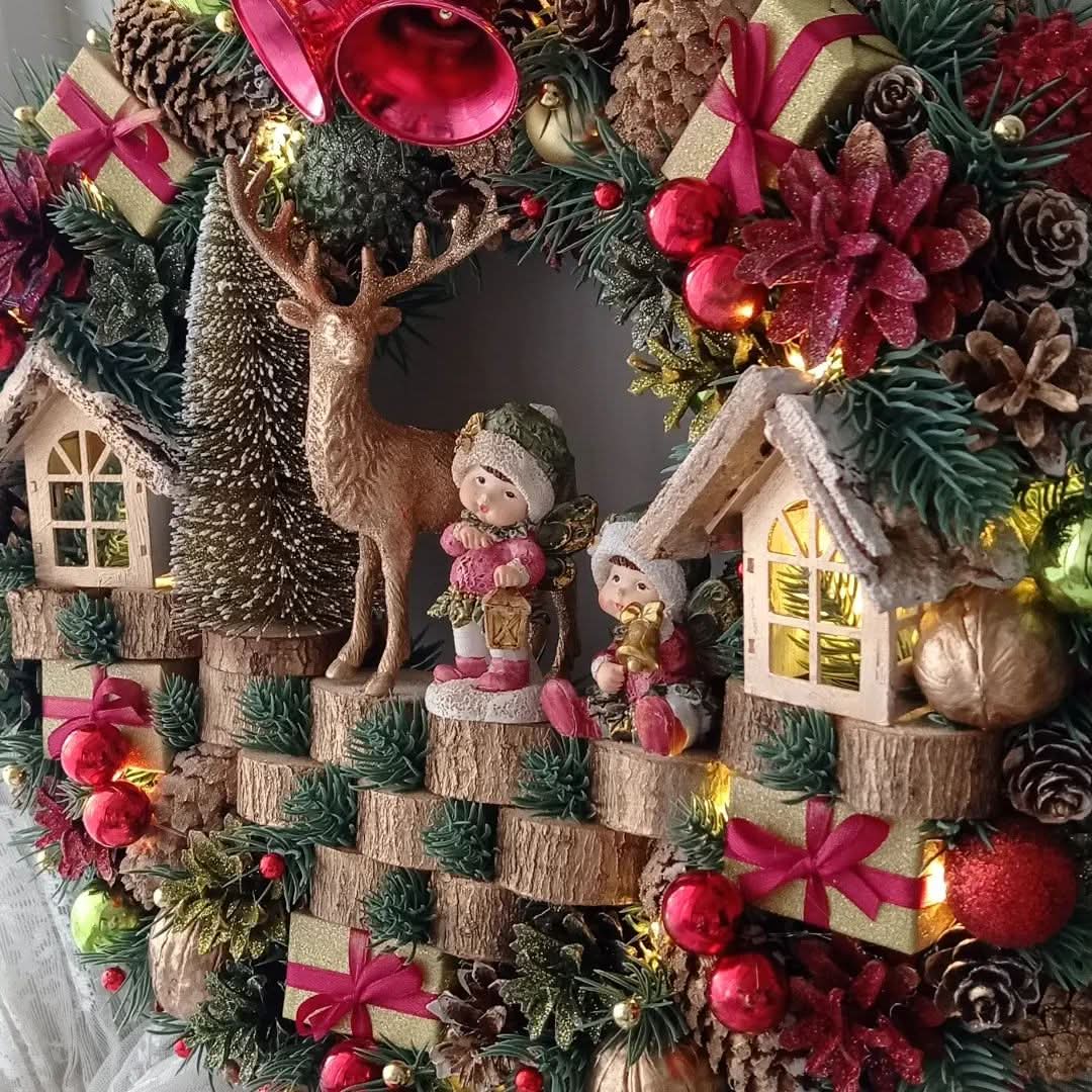 Christmas Wreath Decoration with LED 65CM