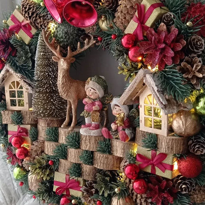 Christmas Wreath Decoration with LED 65CM