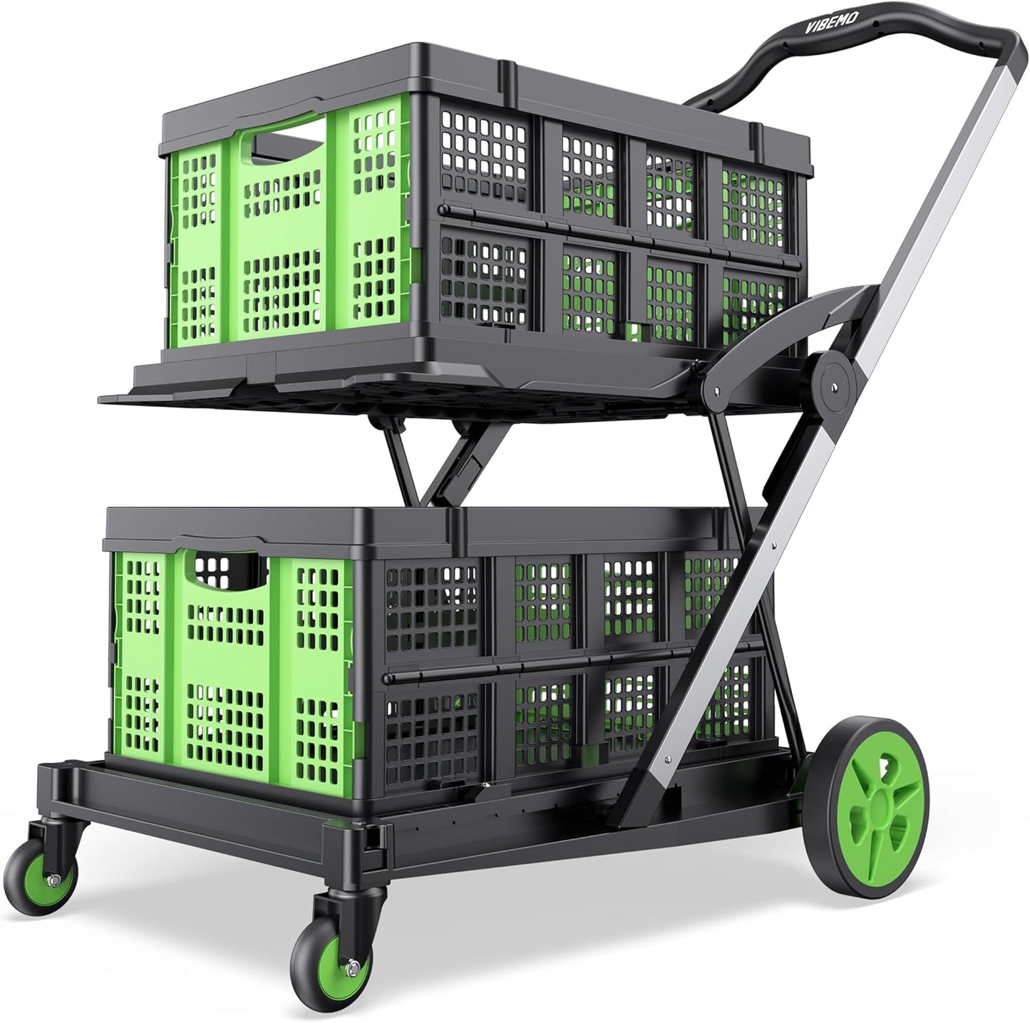 Portable Folding Shopping Cart + 5 Ecological Thermal Bags